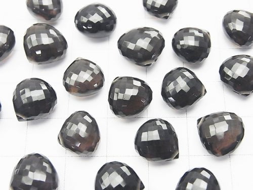 MicroCut! High Quality Smoky Quartz AAA Chestnut Faceted Briolette 3pcs $22.99
