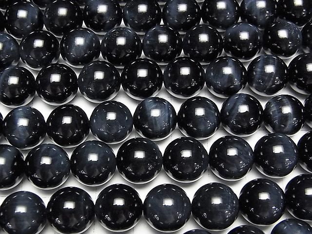 High-quality natural color blue tiger's eye AAA round 12mm 1/4 or 1-strand beads (approx. 14 inches/35 cm)