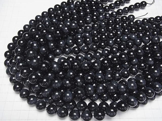High-quality natural color blue tiger's eye AAA round 12mm 1/4 or 1-strand beads (approx. 14 inches/35 cm)