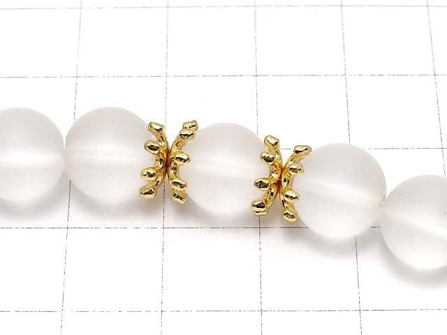Metal parts bead cap 8x8x2mm gold color 10pcs