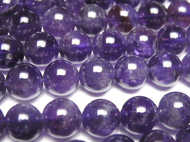 紫水晶 A++ 圓珠 10毫米 1串 (約15英吋/36公分)