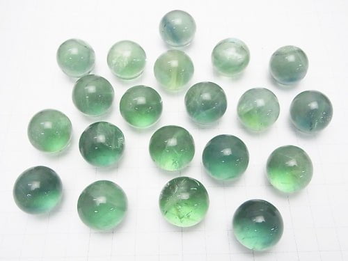 Grüner Fluorit AAA- - AA++ Kugel Rund 20mm 1 Stück