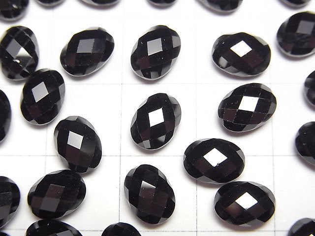 Hochwertig! Schwarzer Spinell AAA ungebohrt facettierter Oval 8 x 6 x 4 mm 5 Stück 8,79 $!