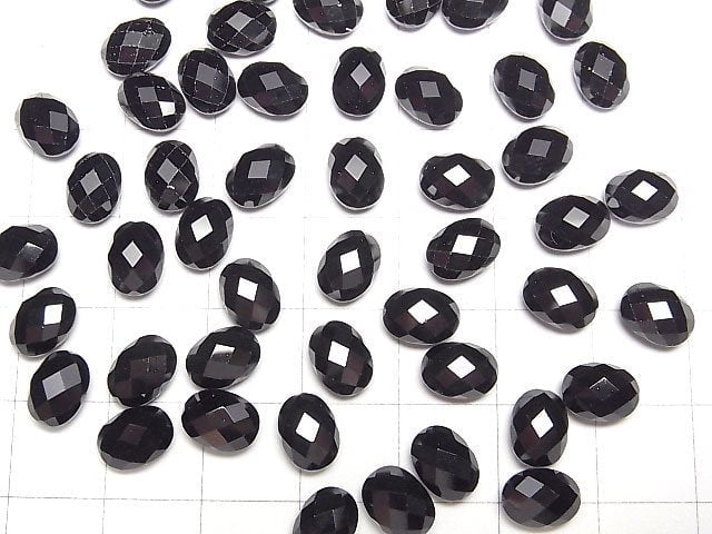 Hochwertig! Schwarzer Spinell AAA ungebohrt facettierter Oval 8 x 6 x 4 mm 5 Stück 8,79 $!