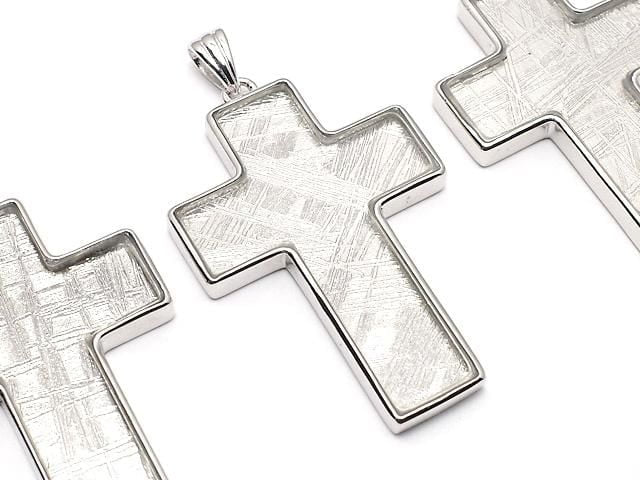 Meteorite (Muonionalusta ) Cross Pendant 38x26mm 1pc