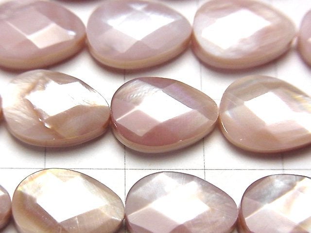 Hochwertige rosa Muschel AAA vertikale Loch facettierte Birnenform 14x10x5mm halbe oder 1 Strang Perlen (ca. 15 Zoll / 37 cm)