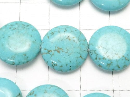 1strand $6.79! Magnesite Turquoise Coin 14x14x4mm 1strand beads (aprx.15inch/36cm)