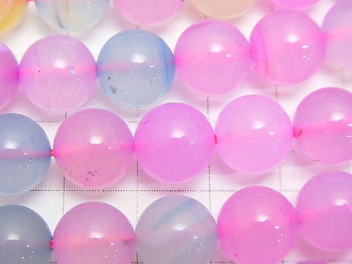 1strand $9.79! Multi Color Chalcedony Round 10mm 1strand beads (aprx.15inch / 37cm)