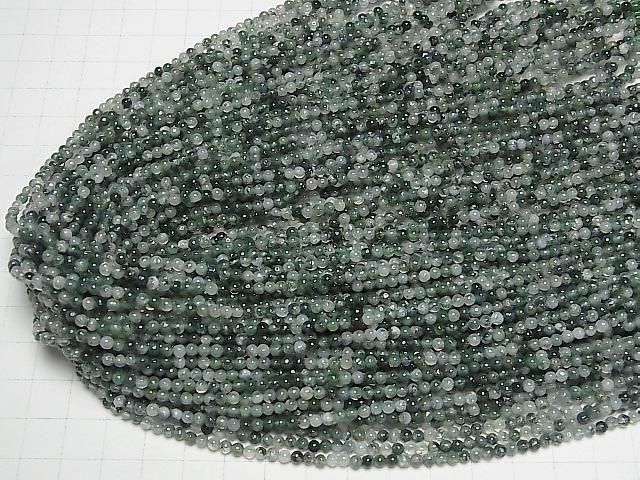 Moss-Achat Rund 3mm 1Strang Perlen (ca. 15 Zoll / 37 cm)