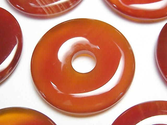 Karnelian AAA Münze (Donut) 30x30mm 2Stk