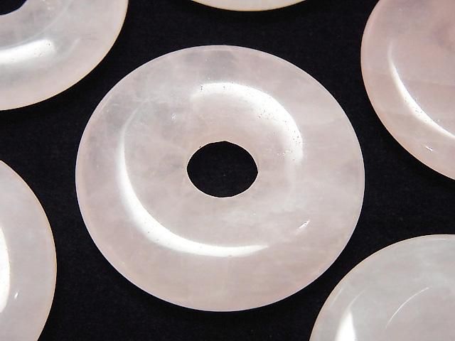 Rosenquarz AA++ Münze (Donut) 30x30mm 2 Stk