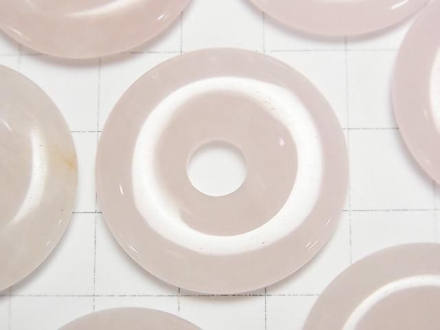 Rosenquarz AA++ Münze (Donut) 30x30mm 2 Stk