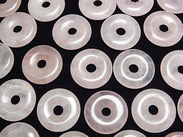 Rosenquarz AA++ Münze (Donut) 30x30mm 2 Stk