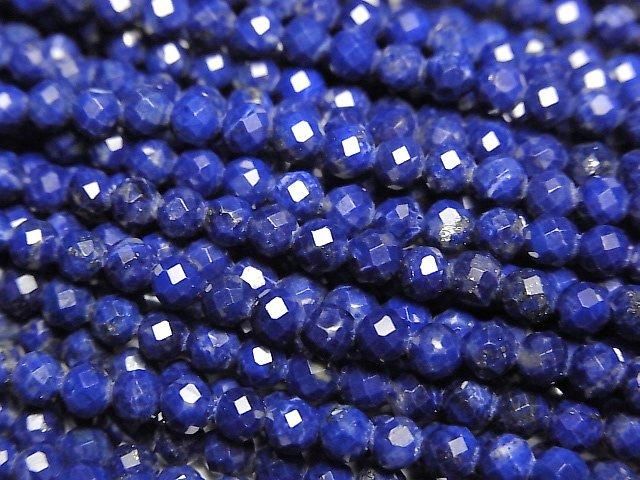 Hochwertig! Lapislazuli AAA facettierte Runde 3 mm halb oder 1 Strang Perlen (ca. 15 Zoll / 37 cm)