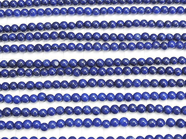 青金石 AAA 圓珠 4mm 1串 (約15英吋/36公分)