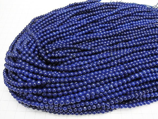 青金石 AAA 圓珠 4mm 1串 (約15英吋/36公分)