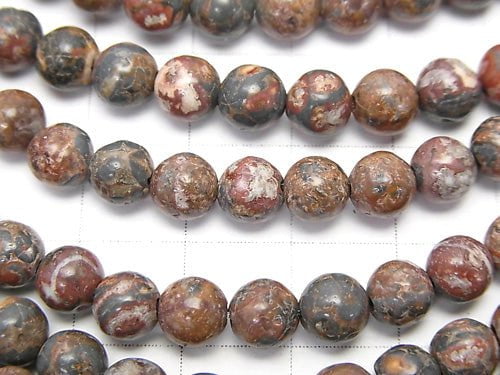 Leopardenhaut-Jaspis Runde 6 mm 1 Strang Perlen (ca. 15 Zoll / 38 cm)