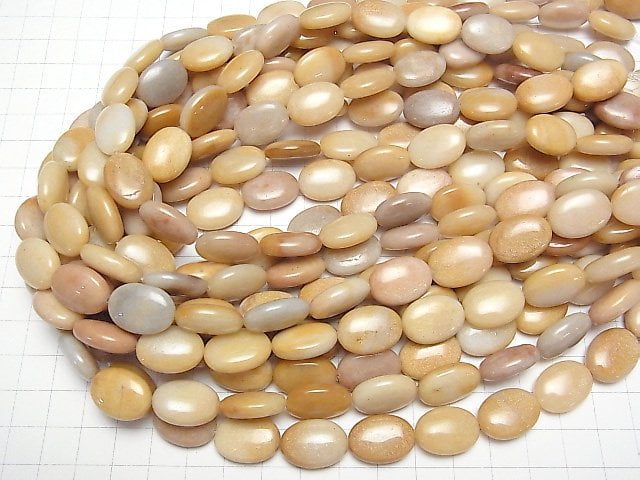 Gemischte Farb-Aventurin Oval 18x13x6mm halb oder 1Strang Perlen (ca. 15 Zoll / 38 cm)