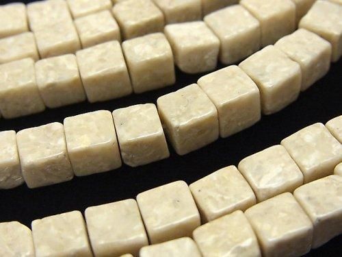 Riverstone Cube 6x6x6mm 1strand beads (aprx.15inch/38cm)