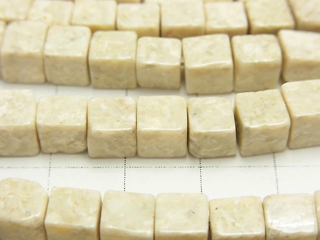 Riverstone Cube 6x6x6mm 1strand beads (aprx.15inch/38cm)