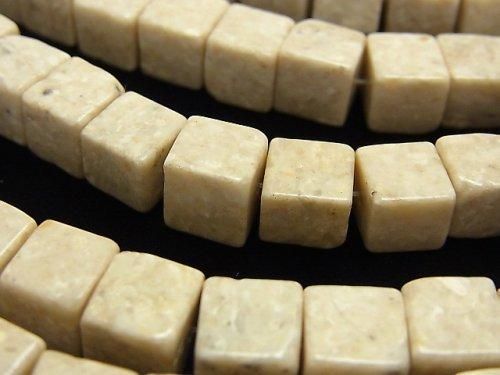 Riverstone Cube 8x8x8mm 1strand beads (aprx.15inch/38cm)