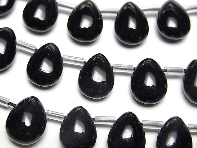 俄羅斯莫里恩水晶石英 AAA 梨形 (光滑) 12x9mm 半串或 1 串珠子 (約 7 英寸/18 厘米)