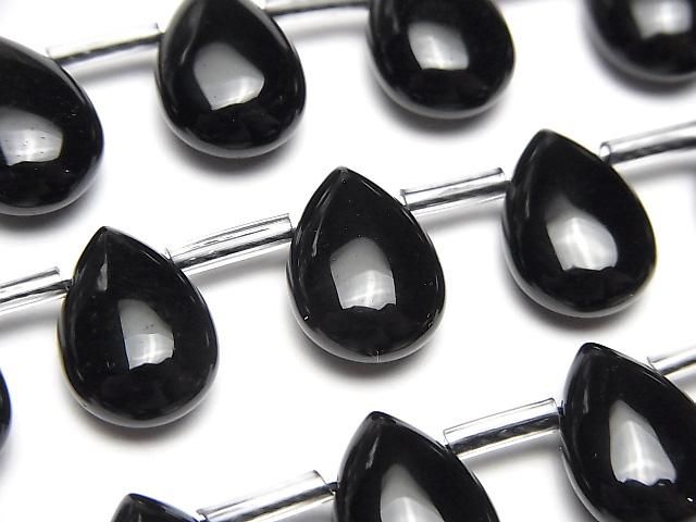 俄羅斯墨晶石英 AAA 梨形 (平滑) 14x10mm 半串或 1 串珠子 (約 6 英寸/16 公分)