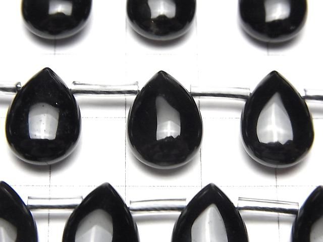 俄羅斯墨晶石英 AAA 梨形 (平滑) 14x10mm 半串或 1 串珠子 (約 6 英寸/16 公分)