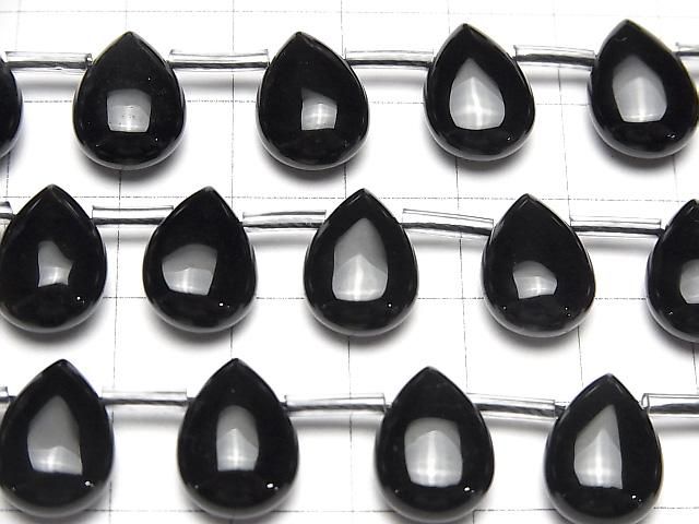 俄羅斯墨晶石英 AAA 梨形 (平滑) 14x10mm 半串或 1 串珠子 (約 6 英寸/16 公分)