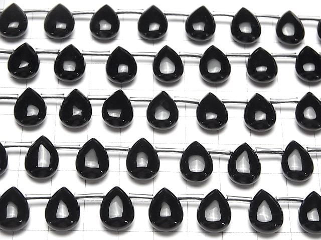 俄羅斯墨晶石英 AAA 梨形 (平滑) 14x10mm 半串或 1 串珠子 (約 6 英寸/16 公分)