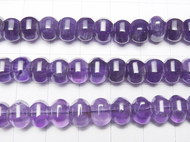 Amethyst AA++ 6Faceted Faceted Button Rondelle 8x8x5mm half or 1strand beads (aprx.15inch/38cm)
