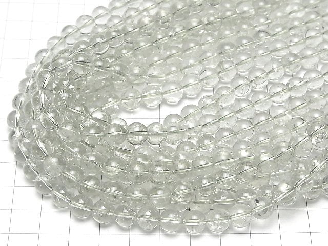 Grüner Amethyst AA++ Rund 8mm halb oder 1Strang Perlen (ca. 15Zoll/38cm)