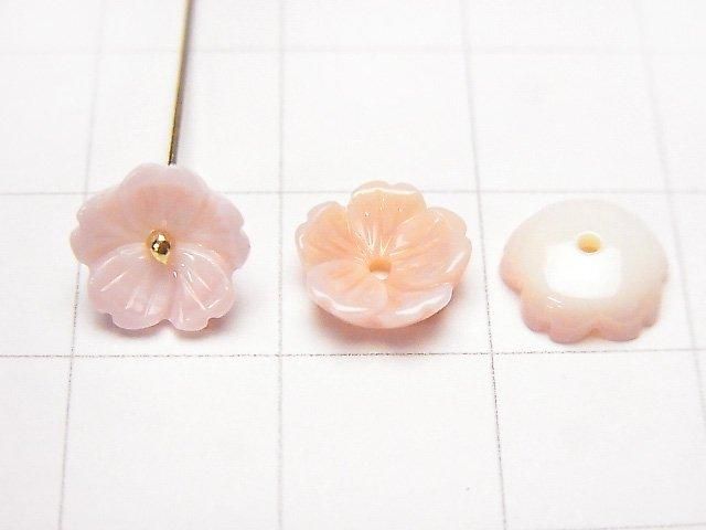 女王鳳凰螺殼 AAA 3D 花朵 8x8mm 帶中心孔 (3入)