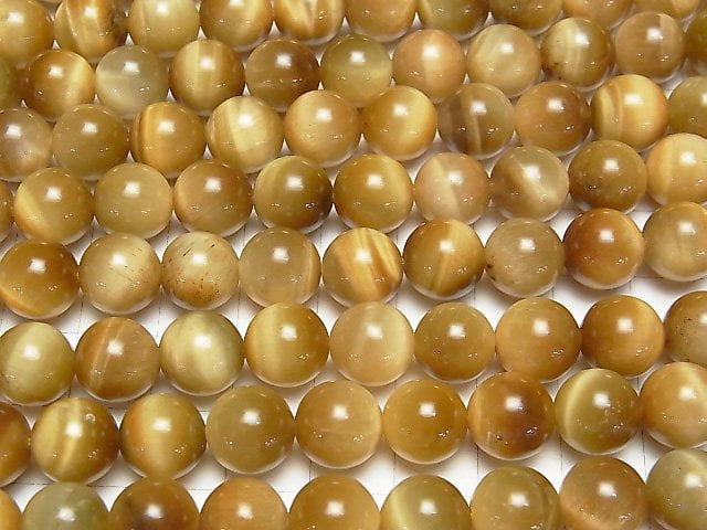 Goldenes Tigerauge AA++ Runde 10mm 1Strang Perlen (ca. 15 Zoll / 36 cm)