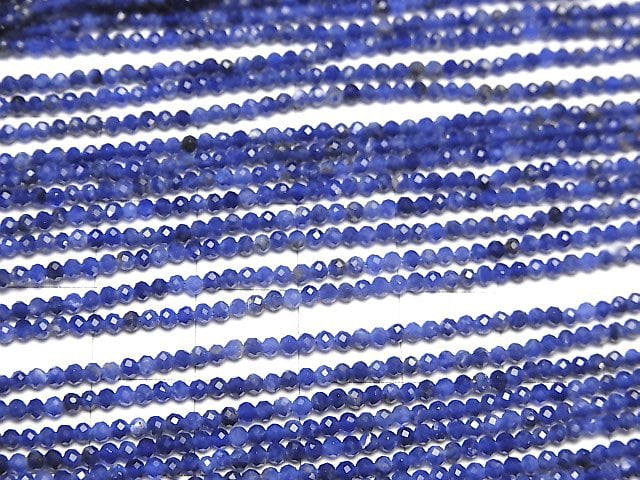High Quality! Sodalite AA++ Faceted Round 2mm 1strand beads (aprx.15inch/37cm)