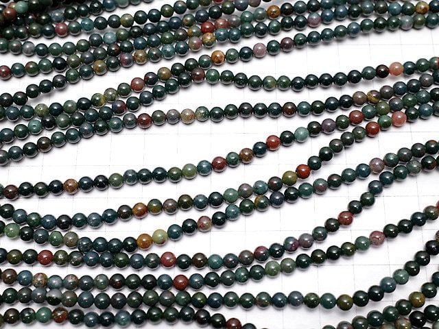 Bloodstone Round 4mm 1strand beads (aprx.15inch/38cm)