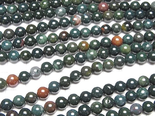Bloodstone Round 6mm 1strand beads (aprx.15inch/37cm)