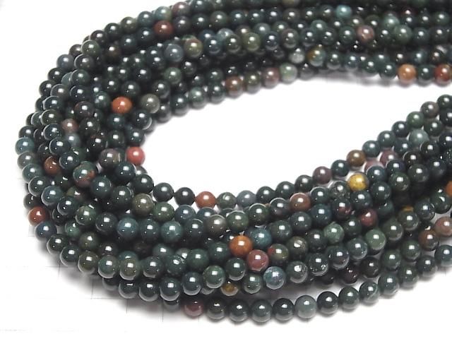 Bloodstone Round 6mm 1strand beads (aprx.15inch/37cm)