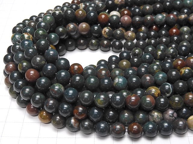 1strand $7.79! Bloodstone Round 8mm 1strand beads (aprx.15inch/38cm)
