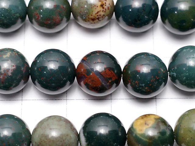 Bloodstone Round 10mm 1strand beads (aprx.15inch/36cm)