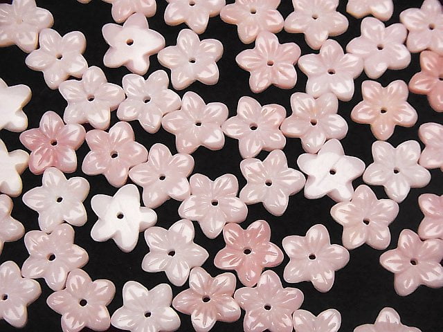 Königin Conch Shell AAA - AAA - Blumen Schnitzerei 10 mm zentrales Loch 4 Stück 4,79 $!