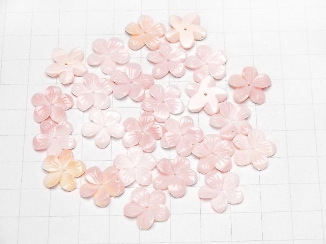 Königin Conch Shell AAA - AAA- Blumen Schnitzerei 15mm zentrales Loch 3 Stück