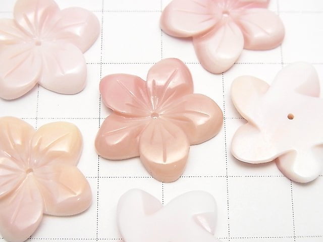Königin Conch Shell AAA - AAA - Blumen Schnitzerei 20 mm zentrales Loch 3 Stück 7,79 $!