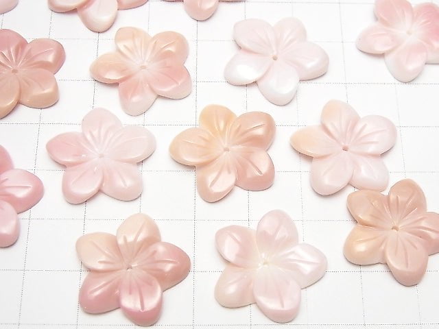 Königin Conch Shell AAA - AAA - Blumen Schnitzerei 20 mm zentrales Loch 3 Stück 7,79 $!