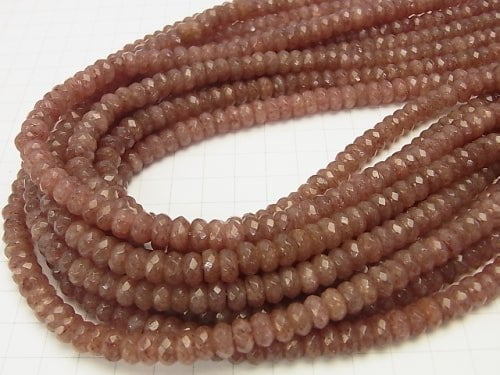 Moscovite Faceted Button Rondelle 8x8x4mm half or 1strand beads (aprx.15inch/38cm)