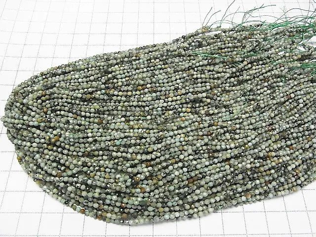1strand $9.79! African Turquoise Faceted Round 2mm 1strand beads (aprx.15inch/38cm)