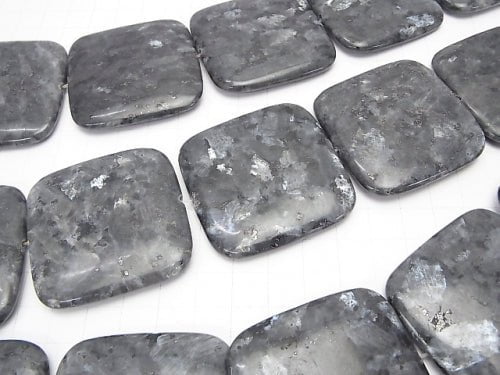Larvikite Square 45x45x8 half or 1strand beads (aprx.14inch/35cm)