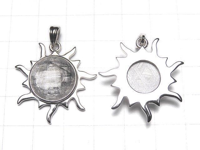 隕石 (Muonionalusta) 太陽 27x28x5mm 墜飾 (刻面) 銀925 1件