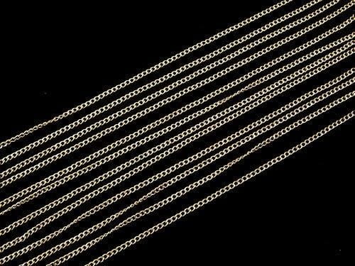 14KGF Flat Curb Chain 1.0mm width 10cm