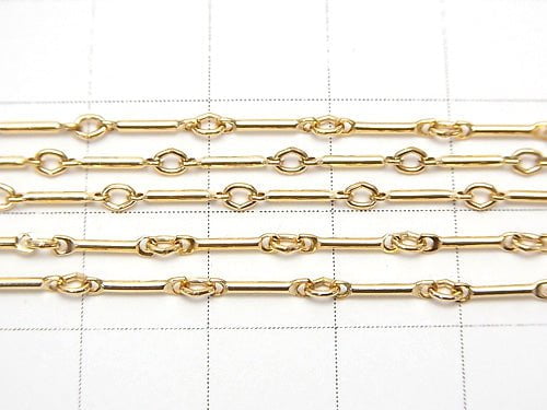 14KGF Straight Bar Chain 8x2.3mm 10cm